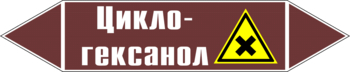 Маркировка трубопровода "циклогексанол" (пленка, 716х148 мм) - Маркировка трубопроводов - Маркировки трубопроводов "ЖИДКОСТЬ" - магазин "Охрана труда и Техника безопасности"